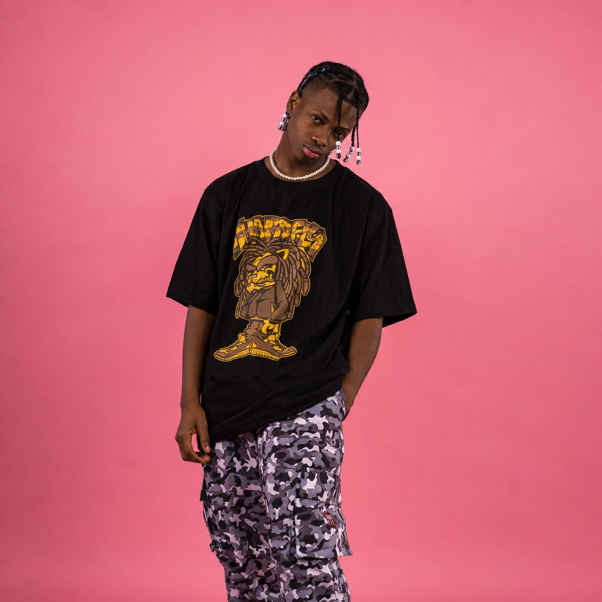Polera Rasta Gold – Negra