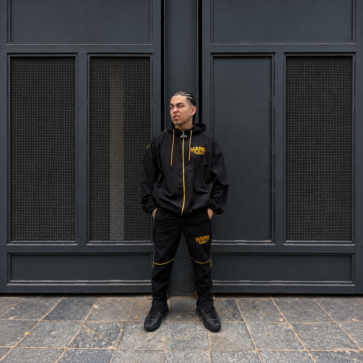 CONJUNTO STREET ARMOR BLACK/YELLOW UNISEX
