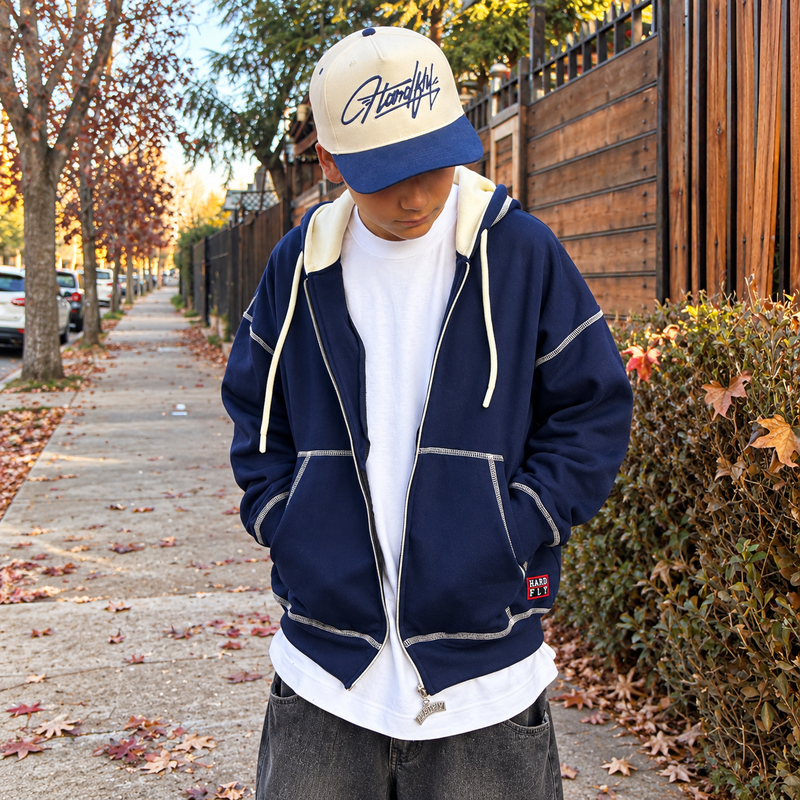HF NAVY ESSENTIAL ZIP