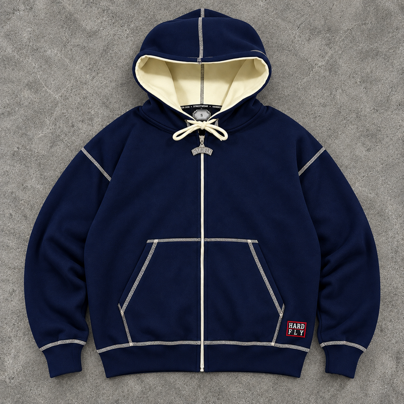 HF NAVY ESSENTIAL ZIP