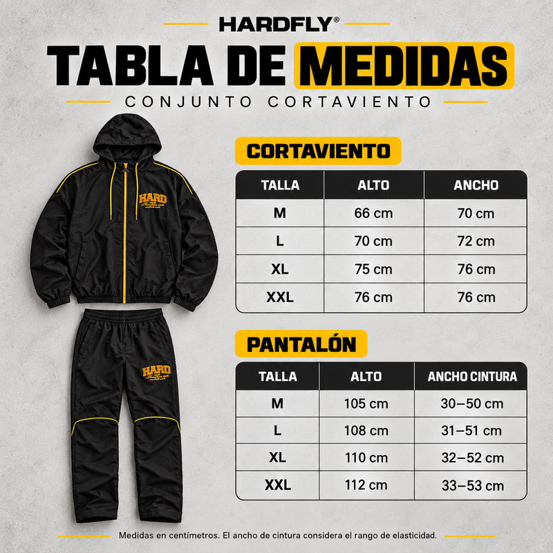 CONJUNTO STREET ARMOR BLACK/YELLOW UNISEX