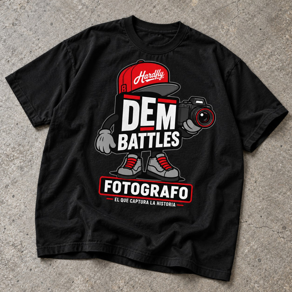 Polera DEM BATTLES Fotógrafo – Negra