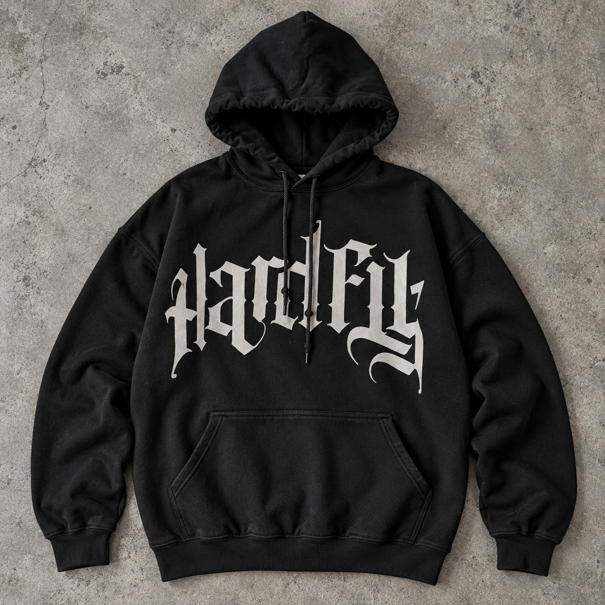 Hoodie Hardfly Gothic – Negro
