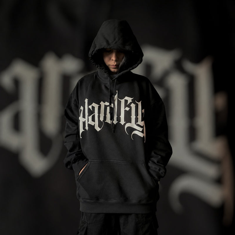 Hoodie Hardfly Gothic – Negro