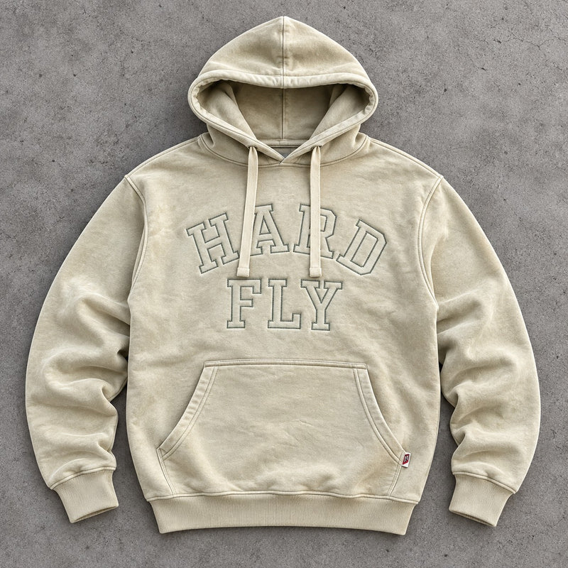 Hoodie HARD FLY – Crema