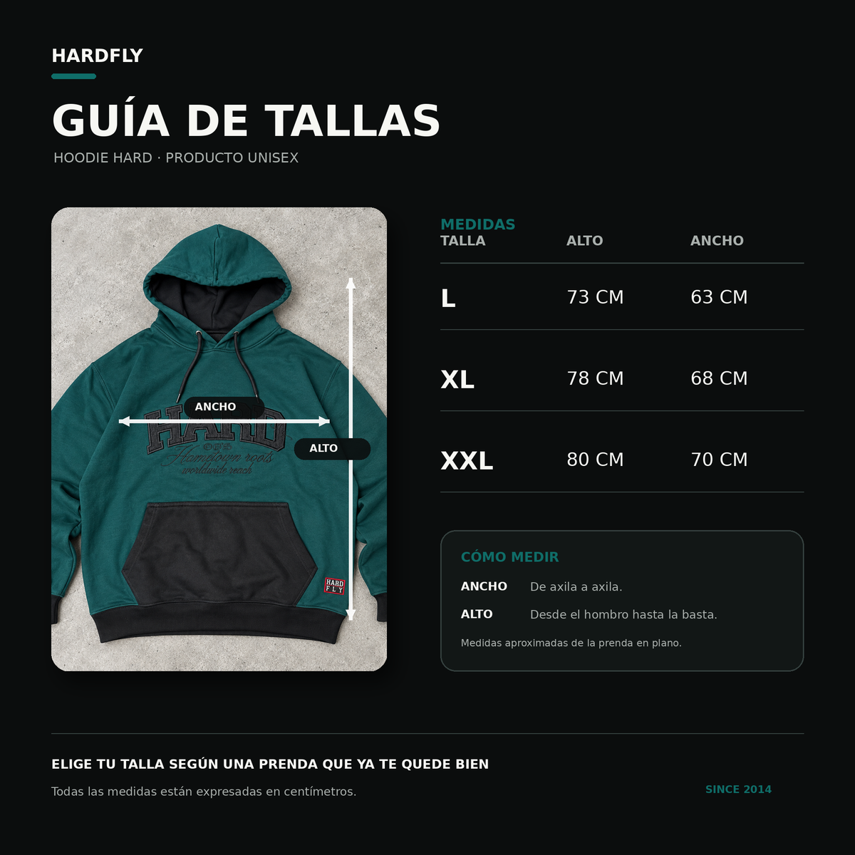 HOODIE OVERSIZE VERDE PETROLEO/NEGRO