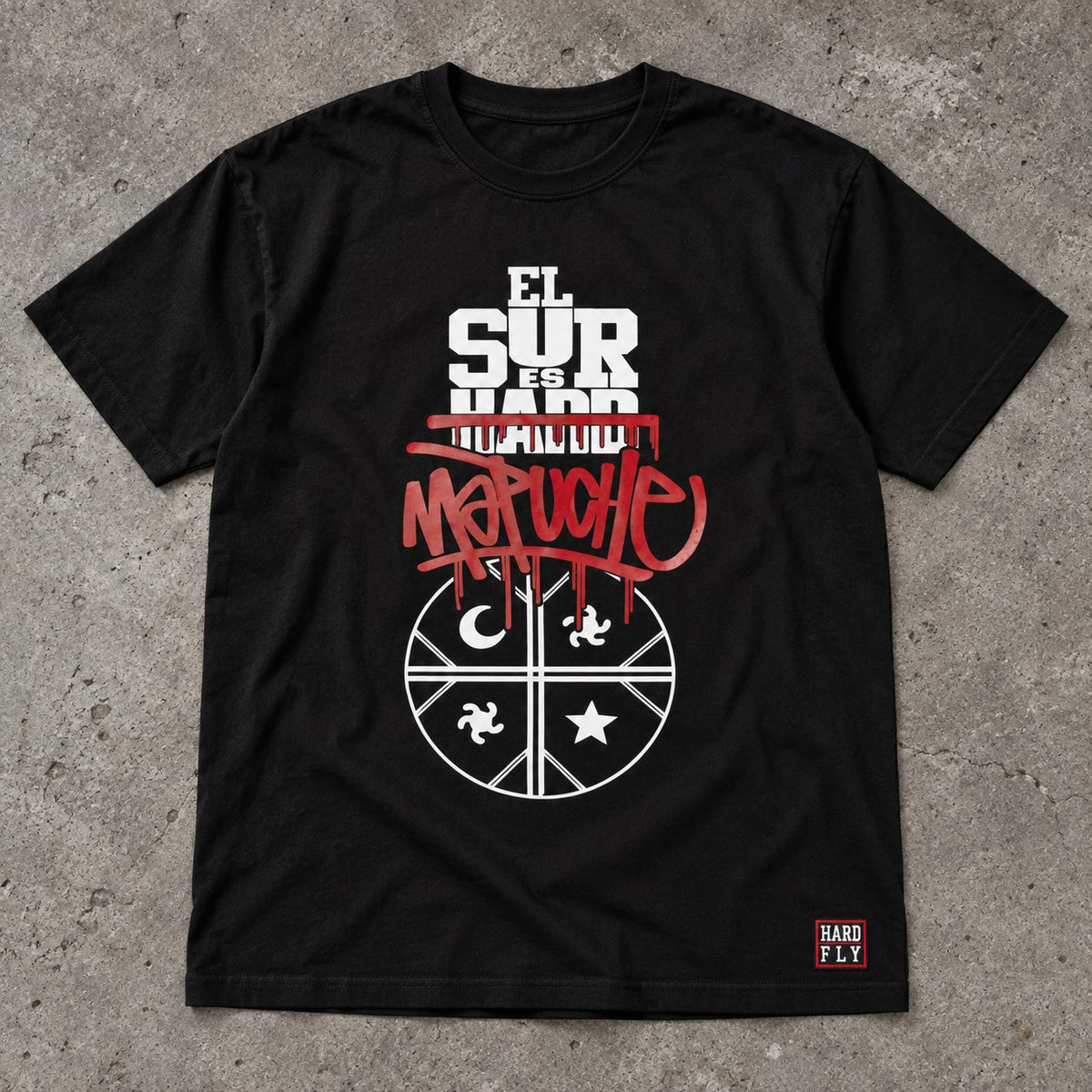Polera El Sur es Hard Mapuche – Negra