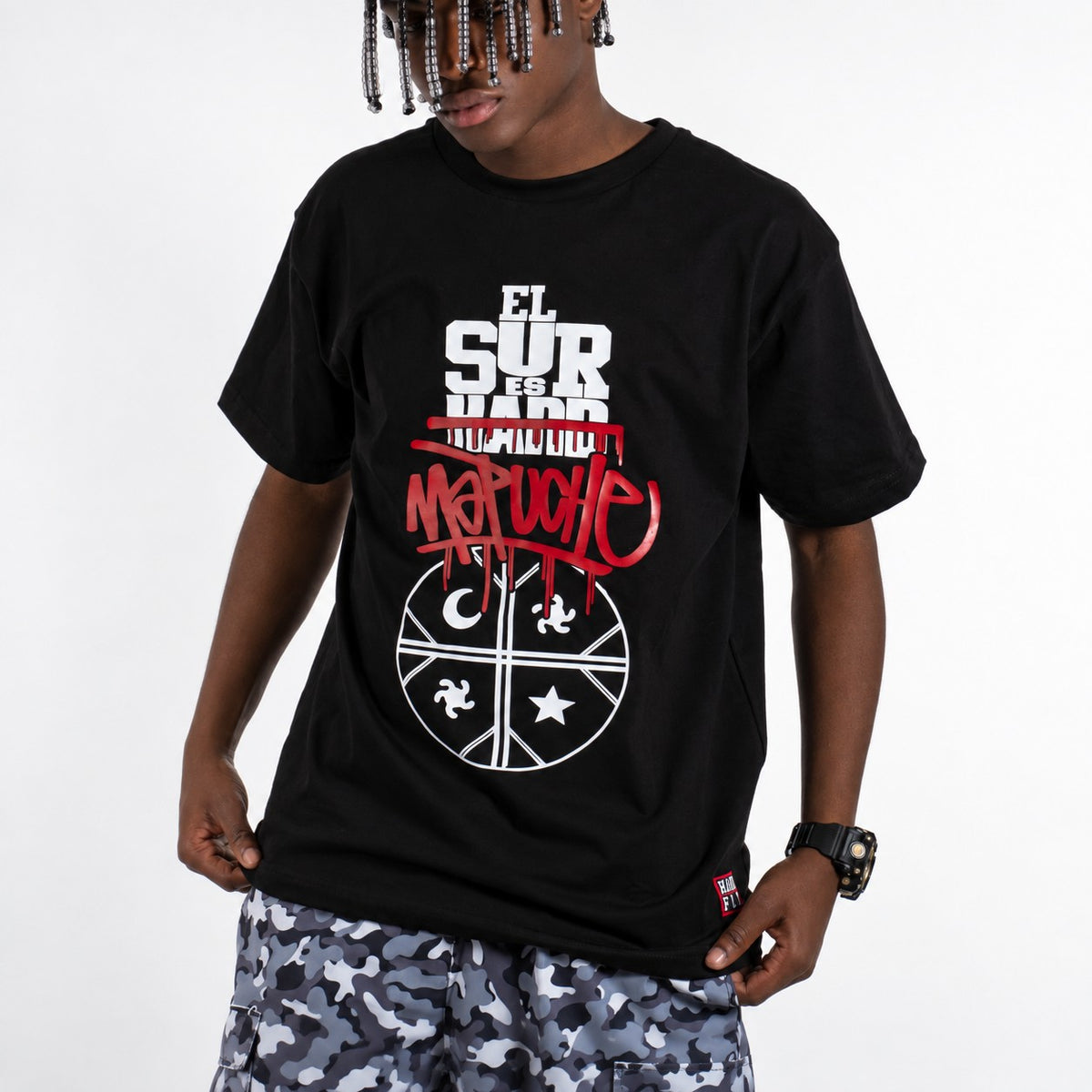 Polera El Sur es Hard Mapuche – Negra