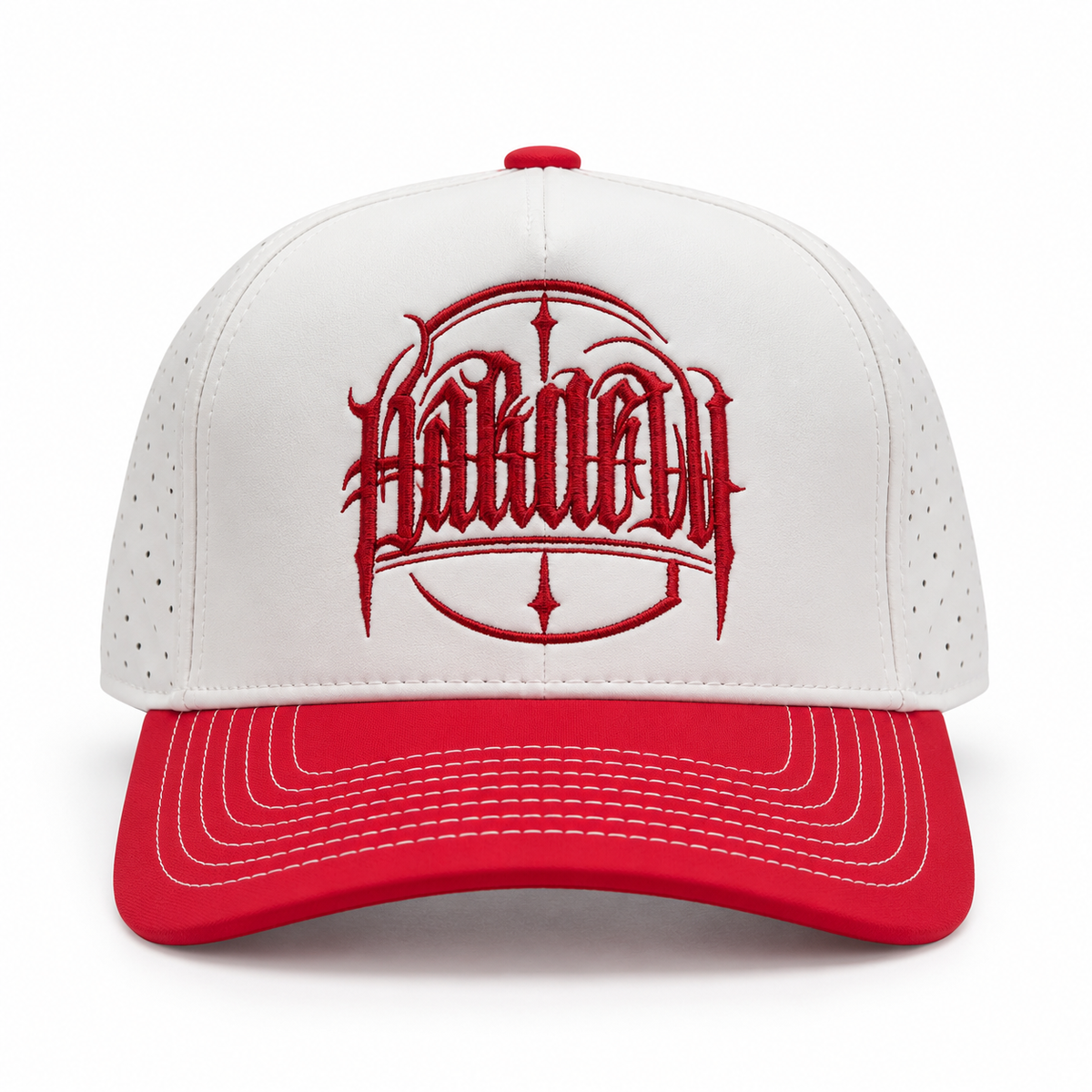 Gorra HARDFLY Emblema – Blanco/Rojo
