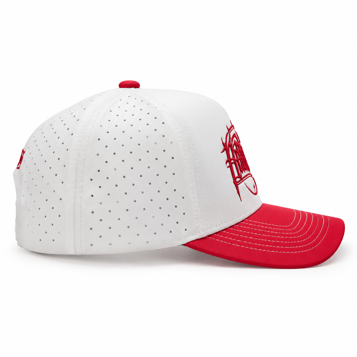 Gorra HARDFLY Emblema – Blanco/Rojo