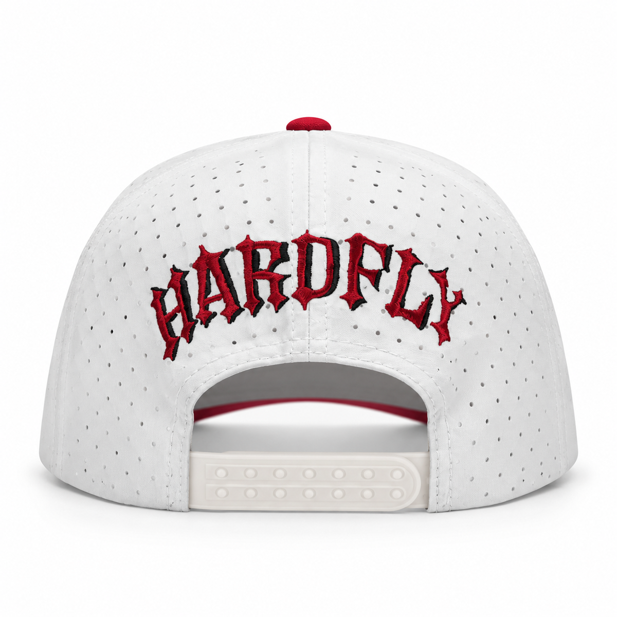 Gorra HARDFLY Emblema – Blanco/Rojo