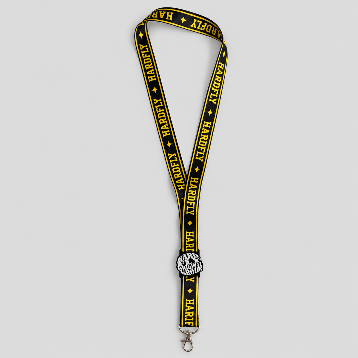Lanyard HARDFLY – Negro/Amarillo