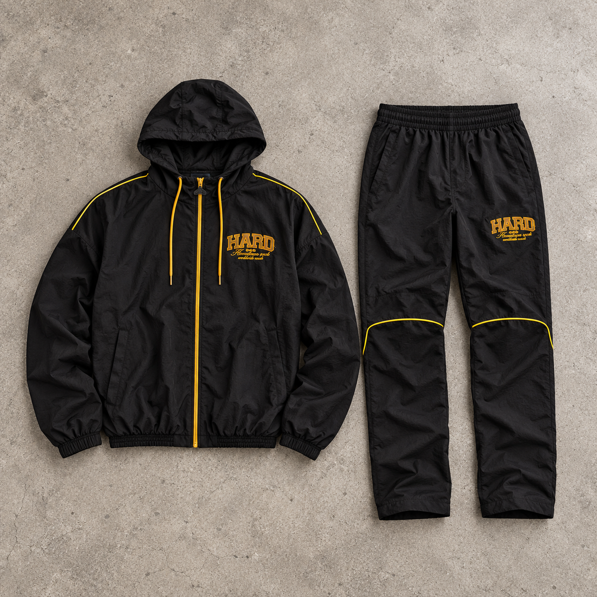 CONJUNTO STREET ARMOR BLACK/YELLOW UNISEX