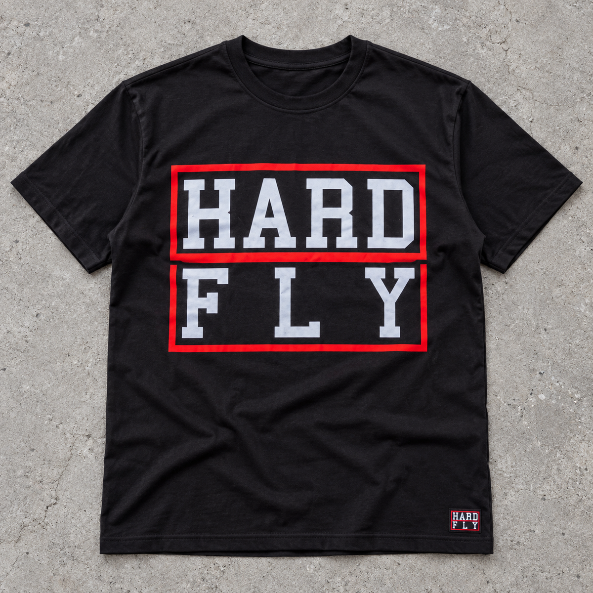 Polera HARD FLY Box Rojo – Negra
