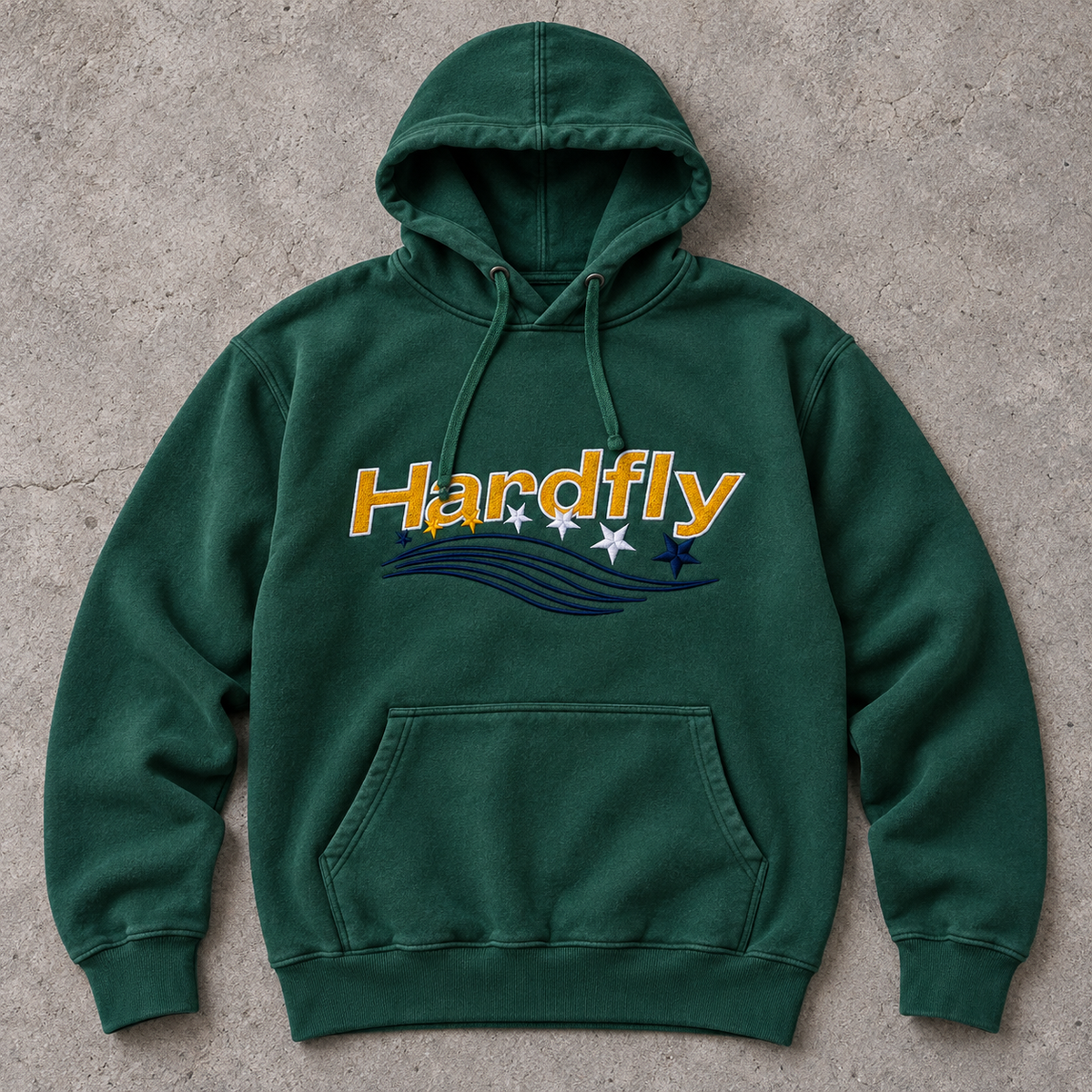 Hoodie Hardfly Estrella – Verde