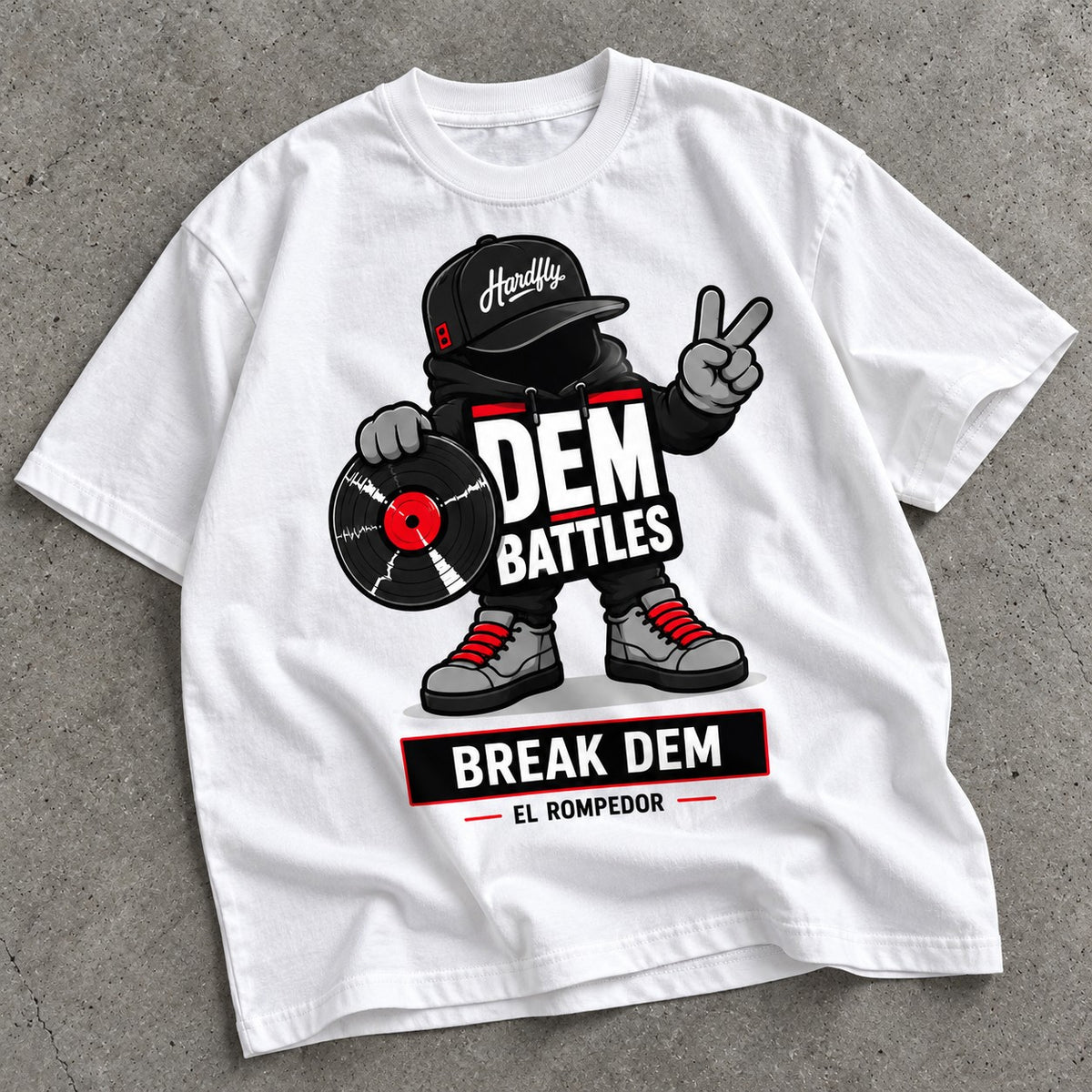 Polera DEM BATTLES Break Dem – Blanca