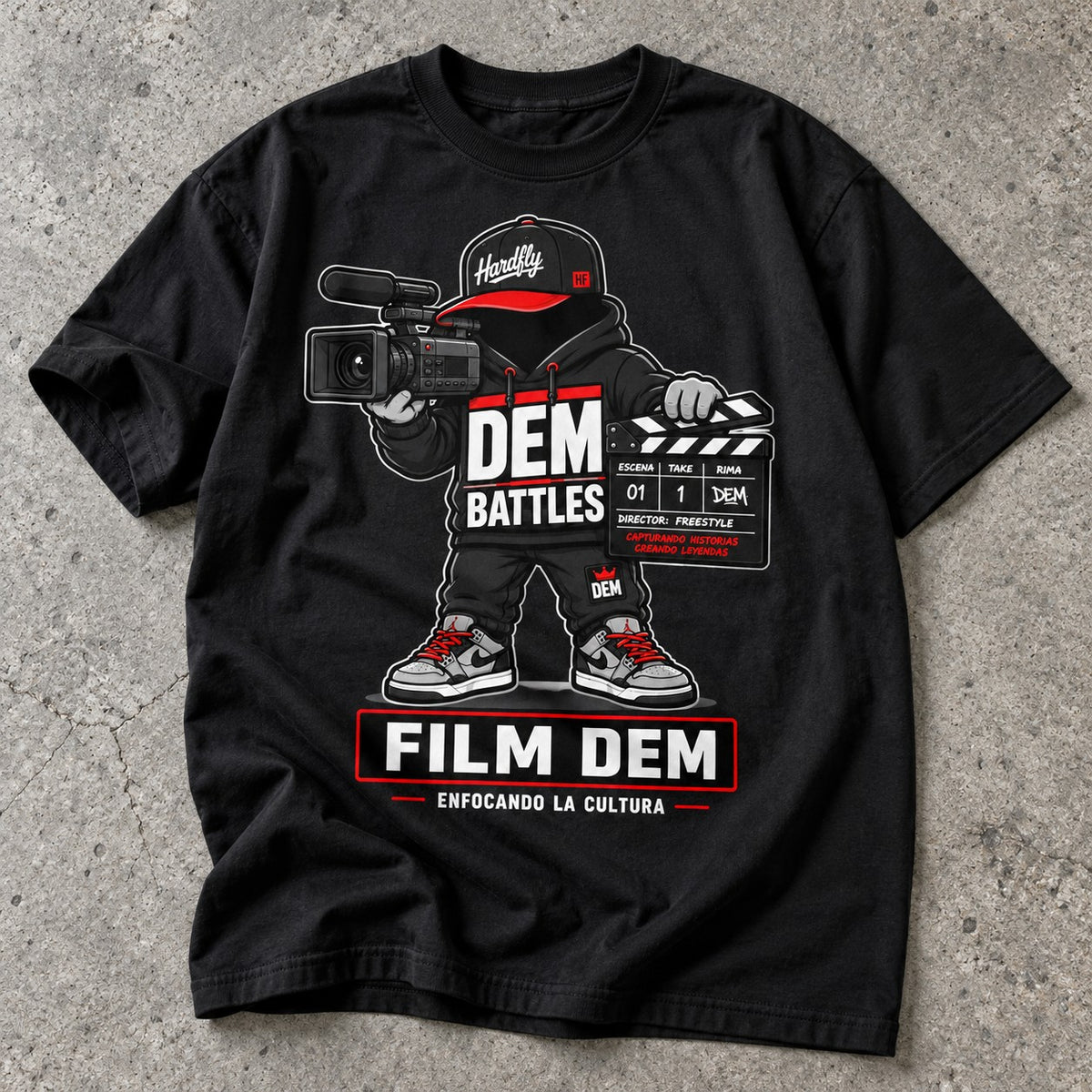 Polera DEM BATTLES Film Dem – Negra