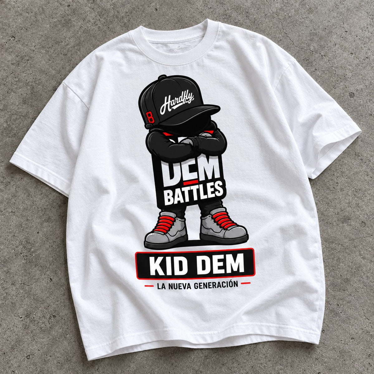 Polera DEM BATTLES Kid Dem – Blanca