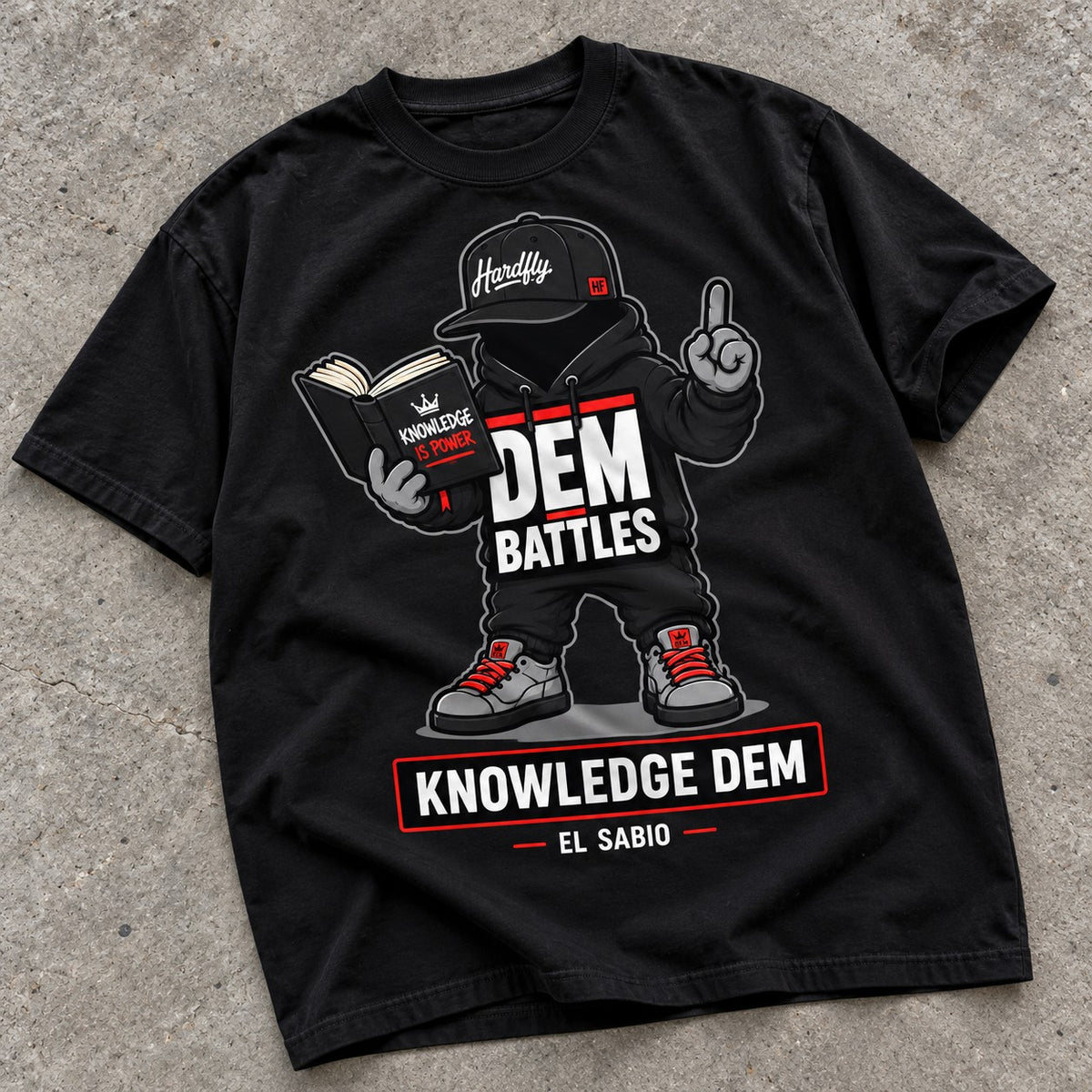 Polera DEM BATTLES Knowledge Dem – Negra
