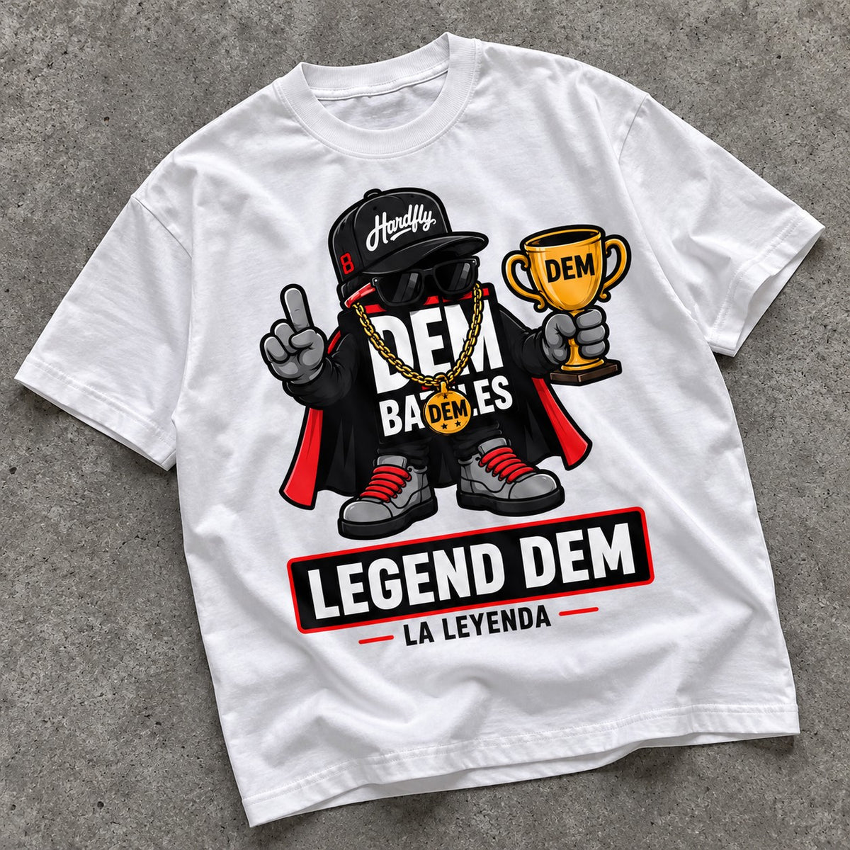 Polera DEM BATTLES Legend Dem – Blanca