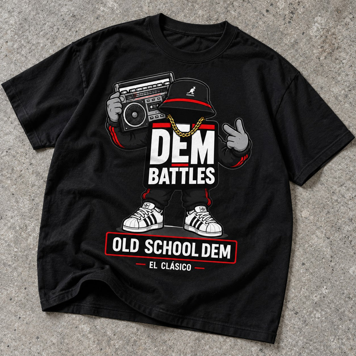 Polera DEM BATTLES Old School Dem – Negra
