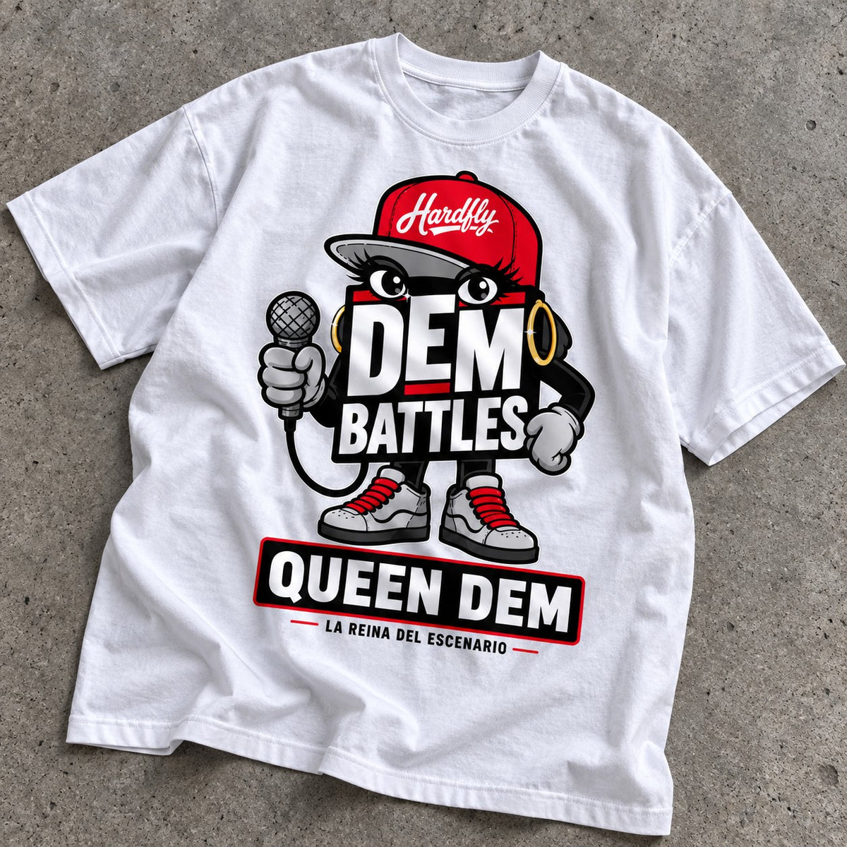 Polera DEM BATTLES Queen Dem – Blanca