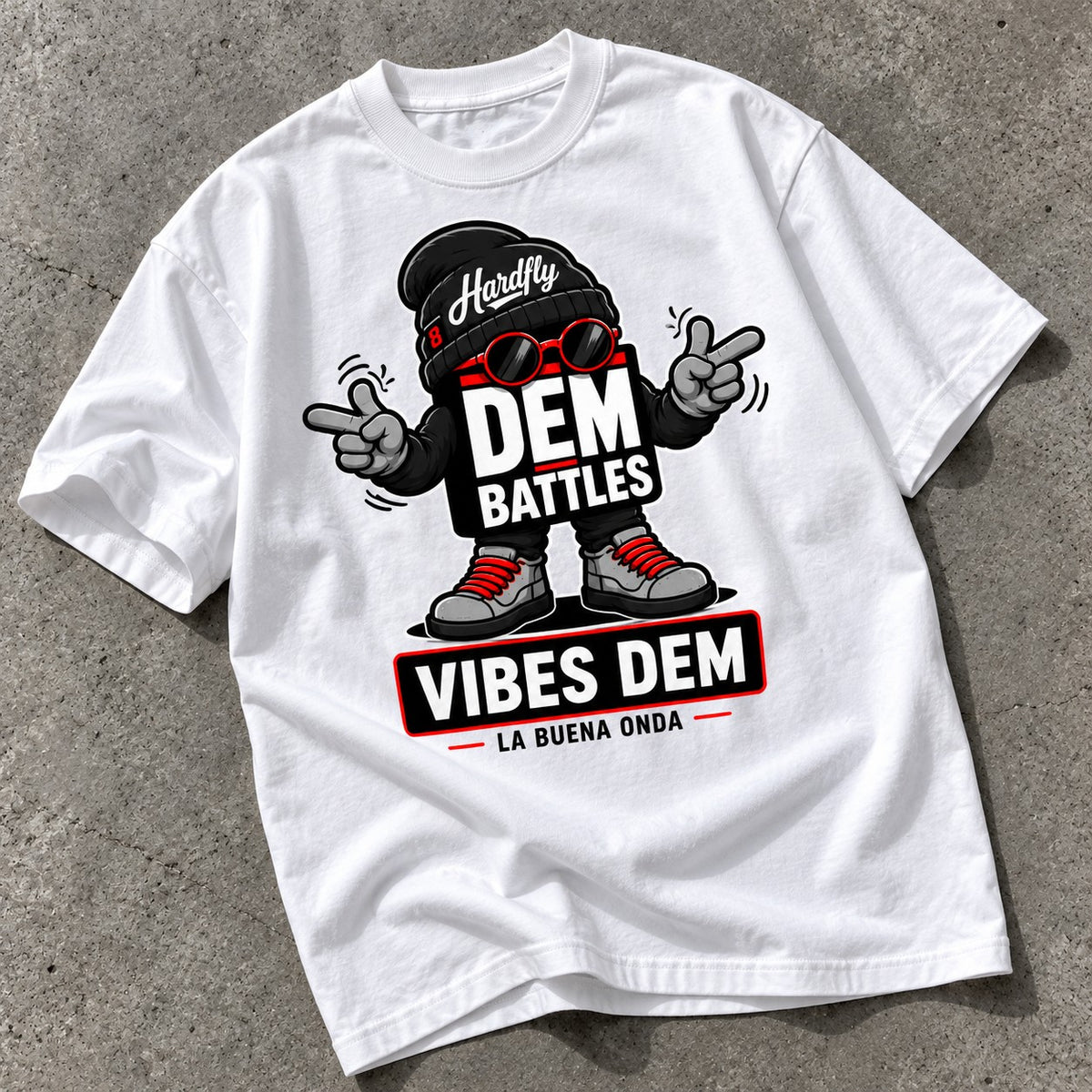 Polera DEM BATTLES Vibes Dem – Blanca