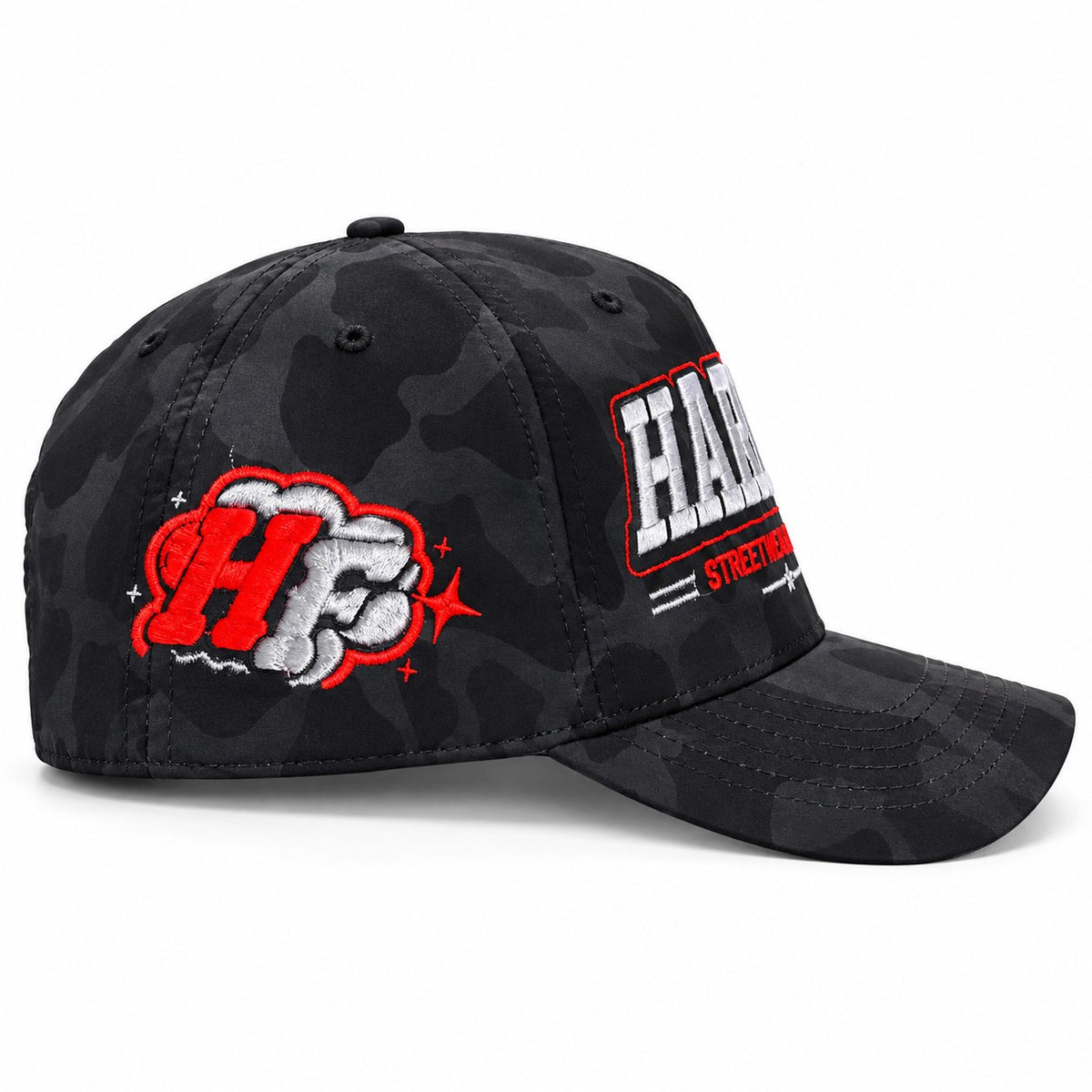 Gorra HARDFLY Streetwear – Camuflaje Negro