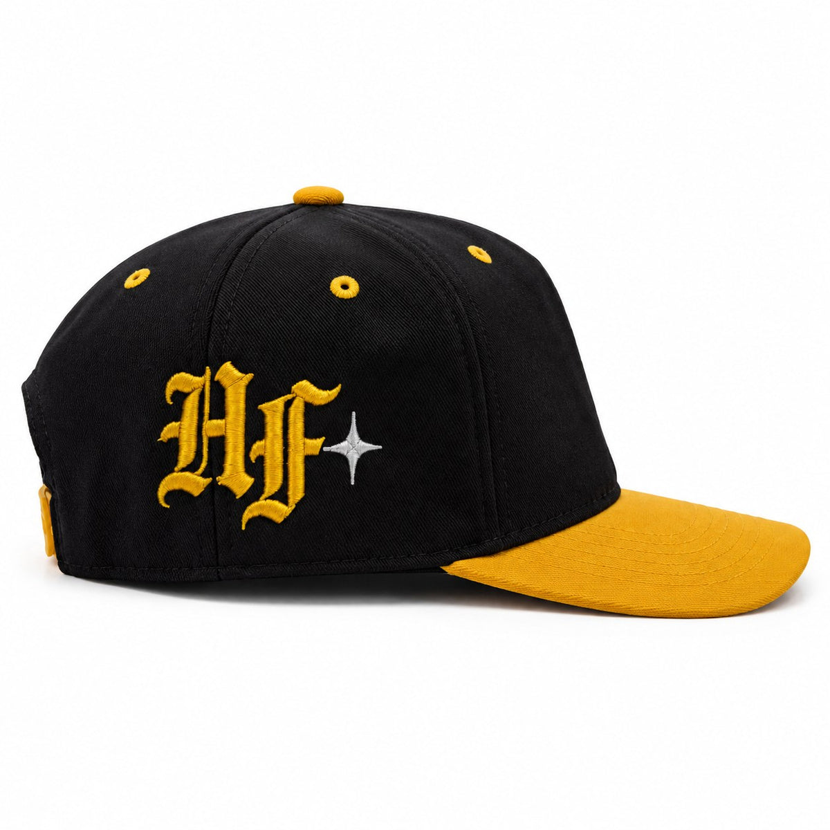Gorra HARDFLY Streetwear – Negro/Amarillo