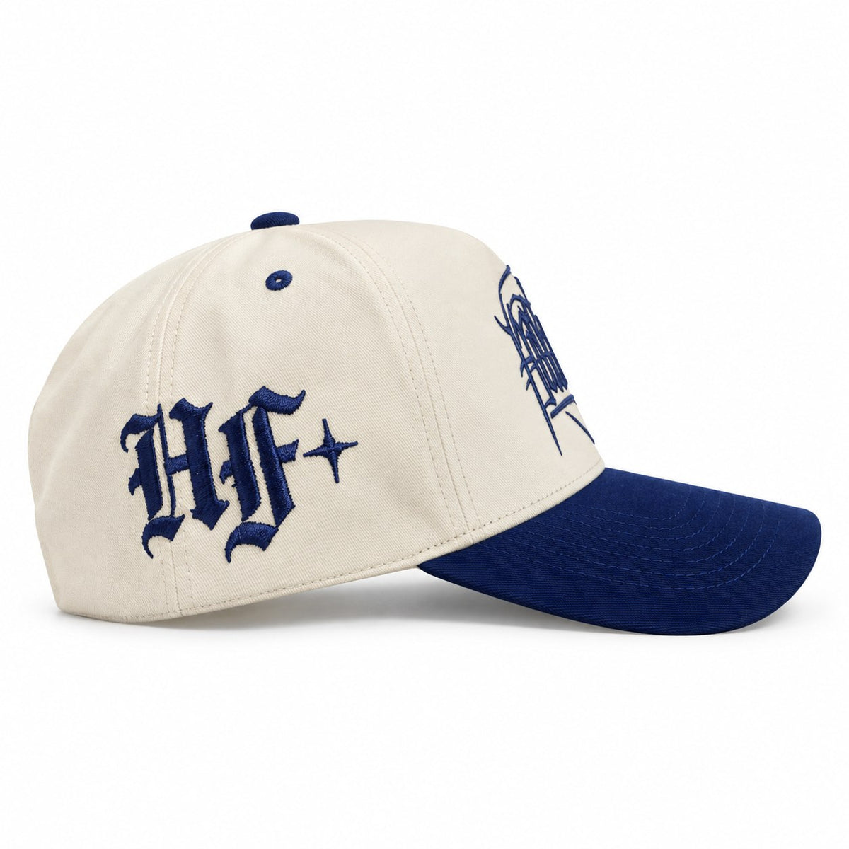 Gorra HARDFLY Gothic – Crema/Azul