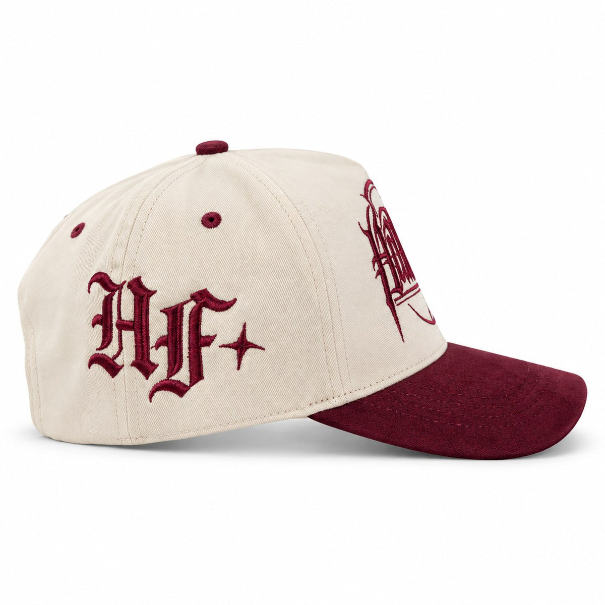 Gorra HARDFLY Gothic – Crema/Burdeo