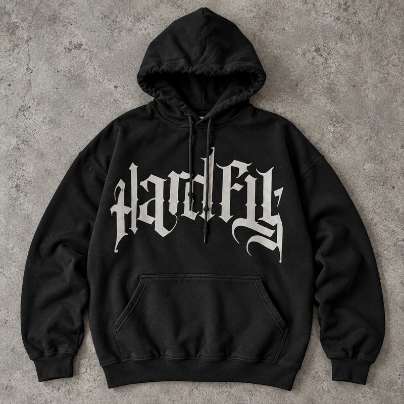 Hoodie Hardfly Gothic – Negro