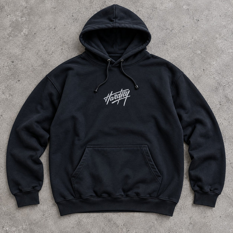 Hoodie Firma Hardfly – Negro
