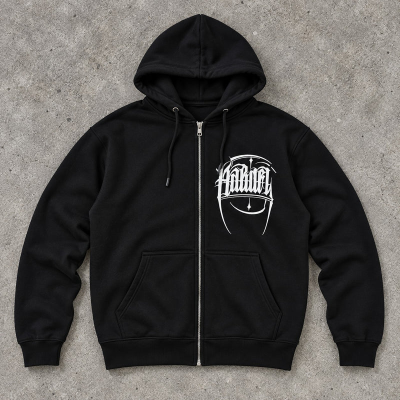 Hoodie Full Zip Hardfly – Negro