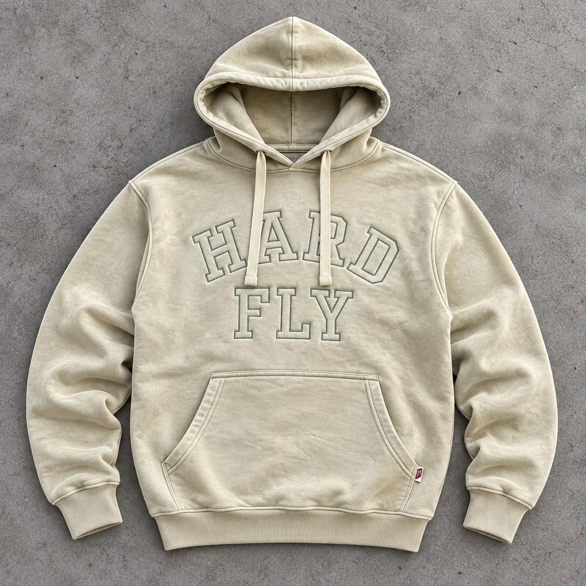 Hoodie HARD FLY – Crema