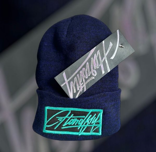 BEANIE AZUL MARINO JASPEADO
