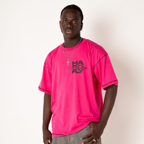 POLERA COLOR FUCSIA DROP ANIVERSARY 10 OVERSIZE