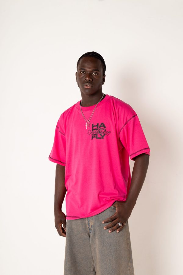 POLERA COLOR FUCSIA DROP ANIVERSARY 10 OVERSIZE