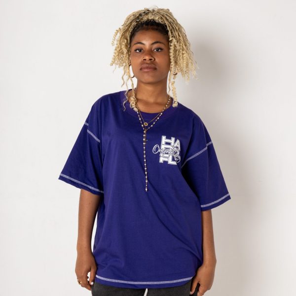 POLERA COLOR MORADO DROP ANIVERSARY 10 OVERSIZE