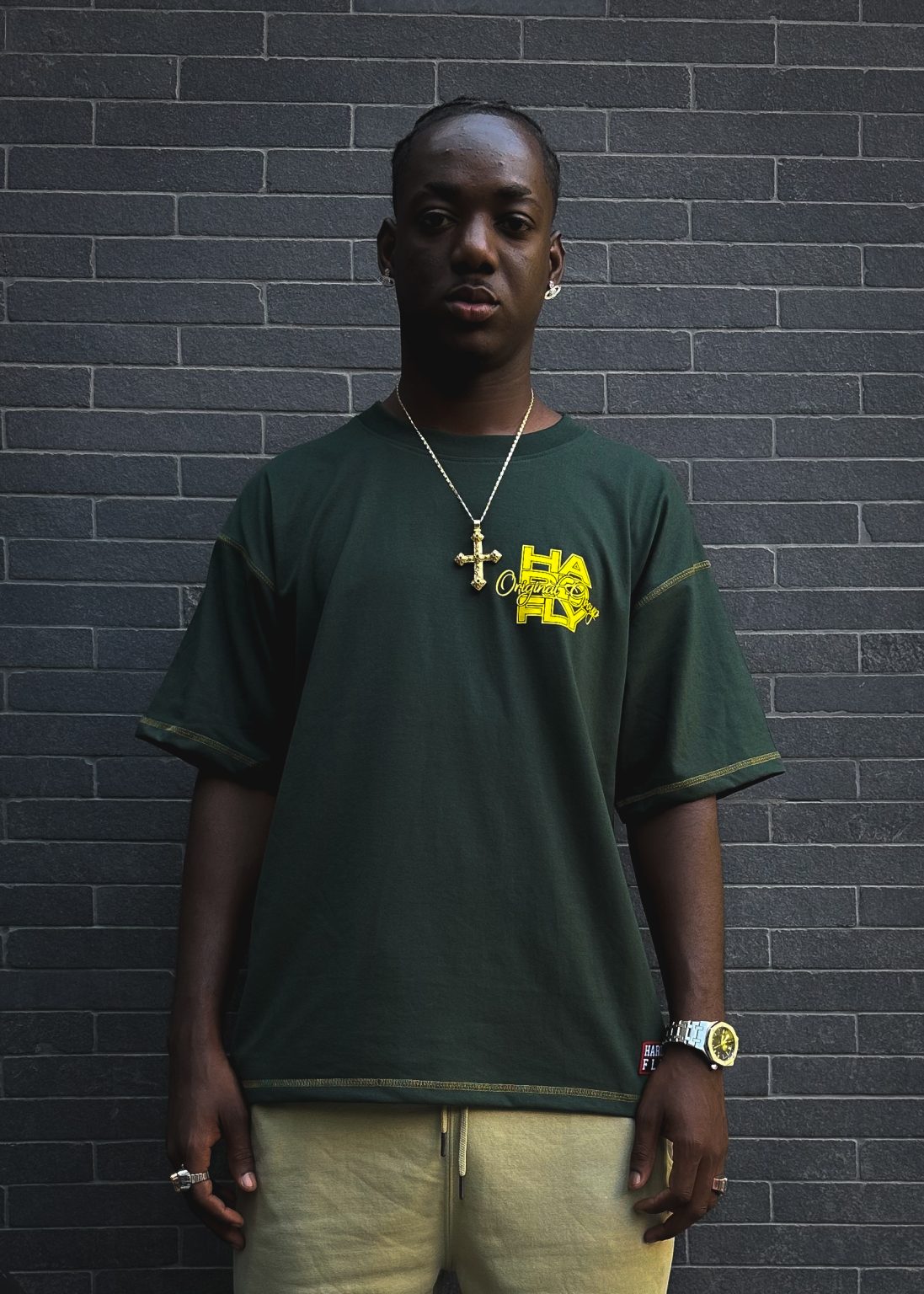 POLERA COLOR VERDE DROP ANIVERSARY 10 OVERSIZE