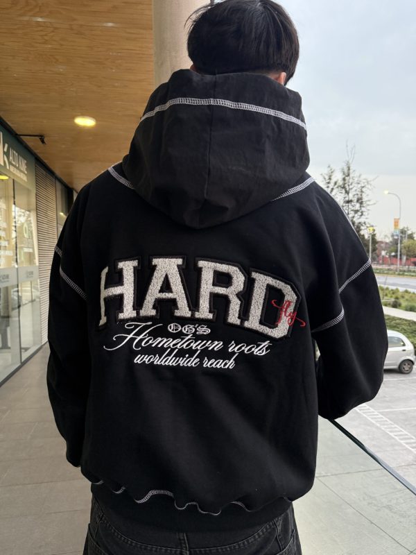 HOODIE BOXY MIXTAPE VERSION BLACK/WHITE - Imagen 2