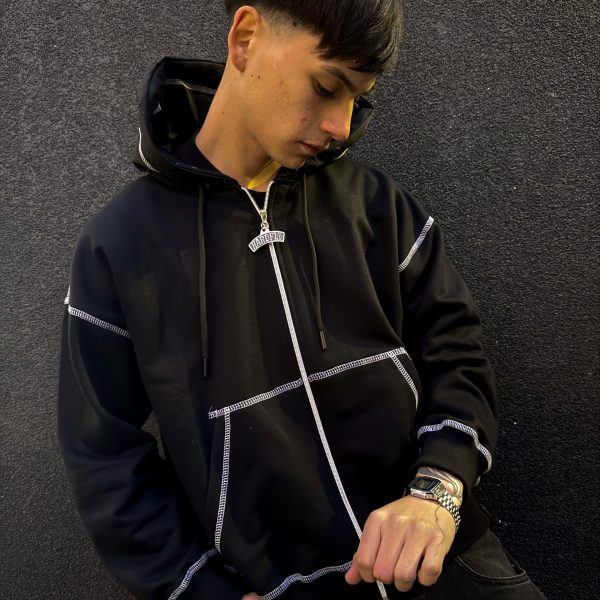 HOODIE BOXY MIXTAPE VERSION BLACK/WHITE