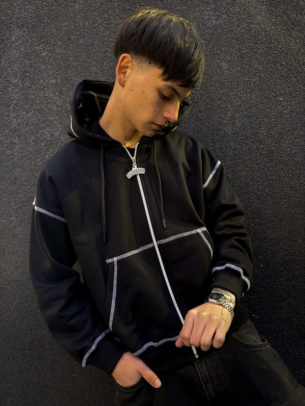 HOODIE BOXY MIXTAPE VERSION BLACK/WHITE
