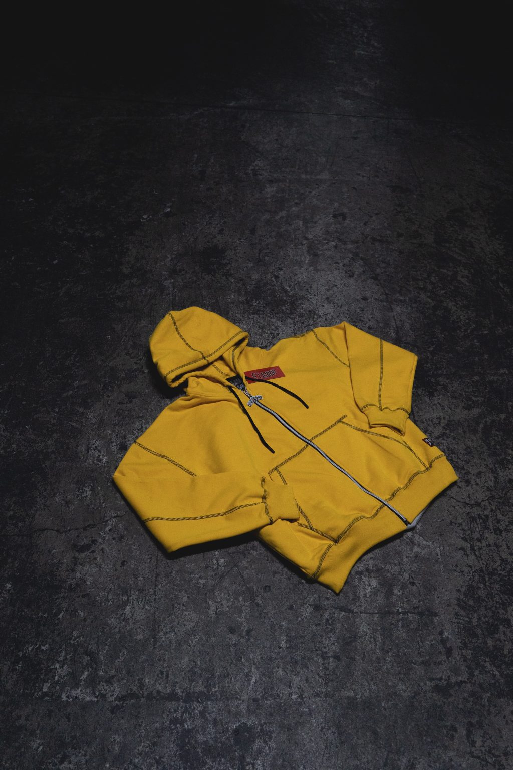 HOODIE BOXY MIXTAPE YELLOW/NAVY