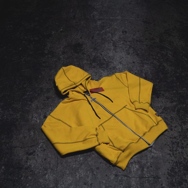 HOODIE BOXY MIXTAPE YELLOW/NAVY