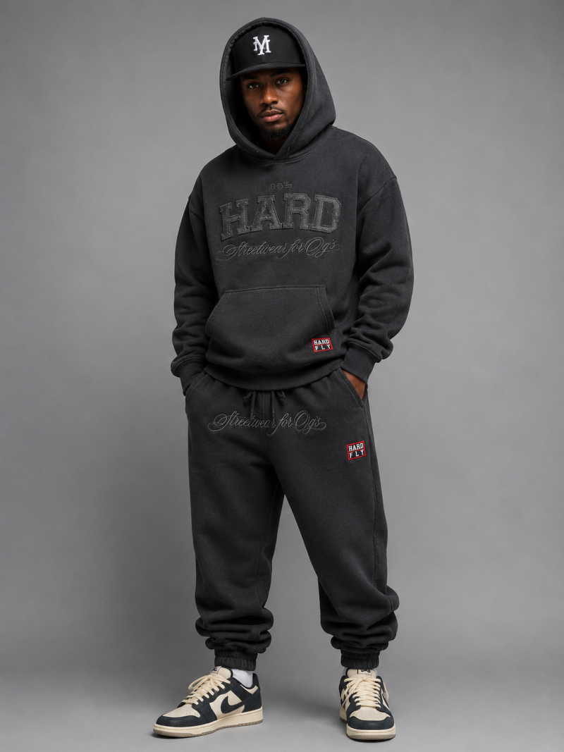 HOODIE BOXY + JOGGER GRAPHITE SHADOW